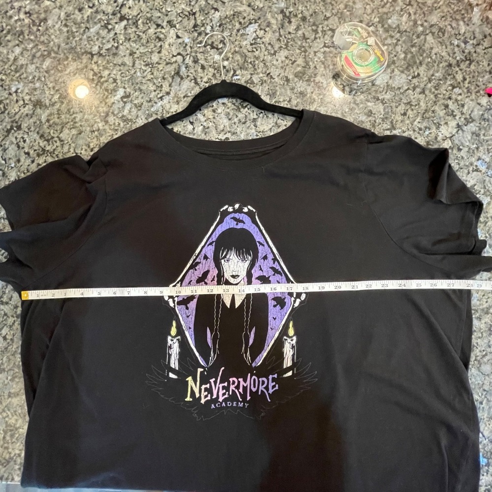 Wednesday Nevermore T Shirt Tee 4X Black Netflix Addams Family Jenna Ortega 2024 - Picture 4 of 7